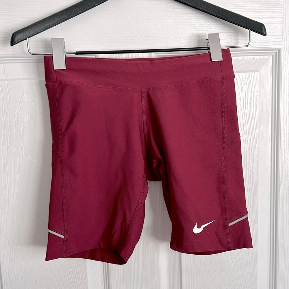 Nike Dri-Fit Running Biker Shorts with Adjustable Waistband and Back Zip Pocket